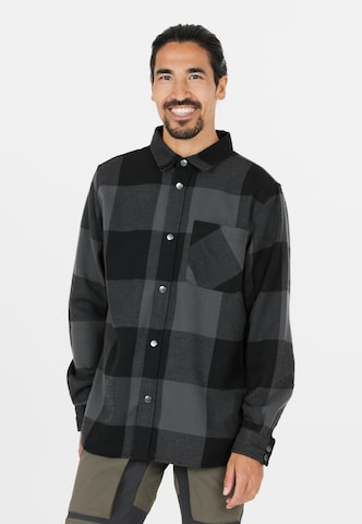 Whistler Regular fit Athletic Button Up Shirt 'Vecna' in Black: front