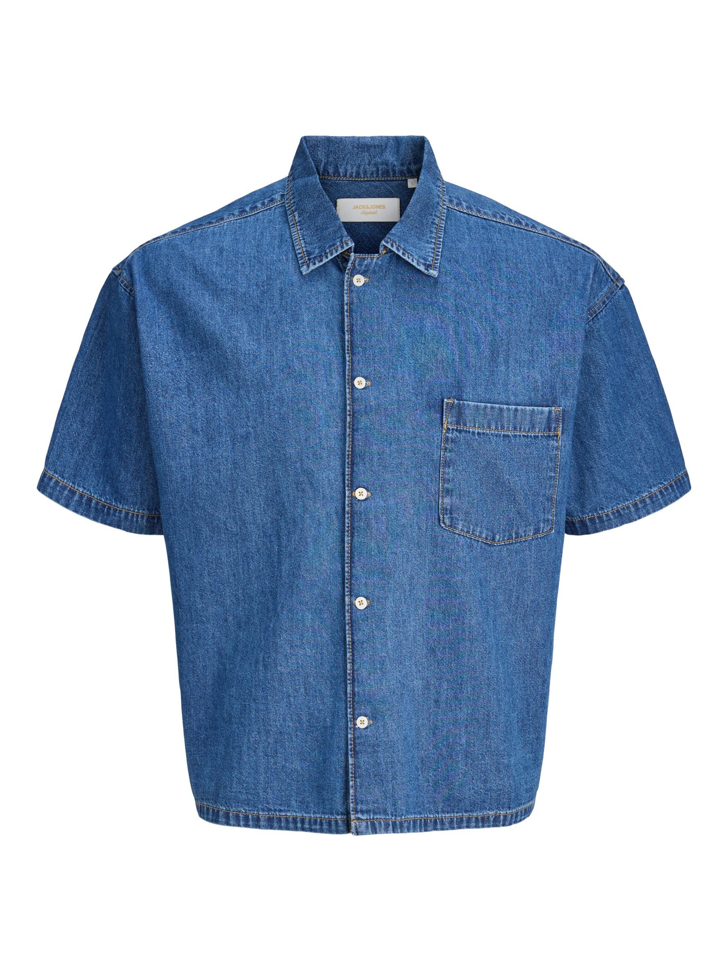 JACK & JONES Hemd in blau, Produktansicht