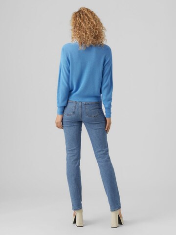 VERO MODA Knit Cardigan 'New Lexsun' in Blue