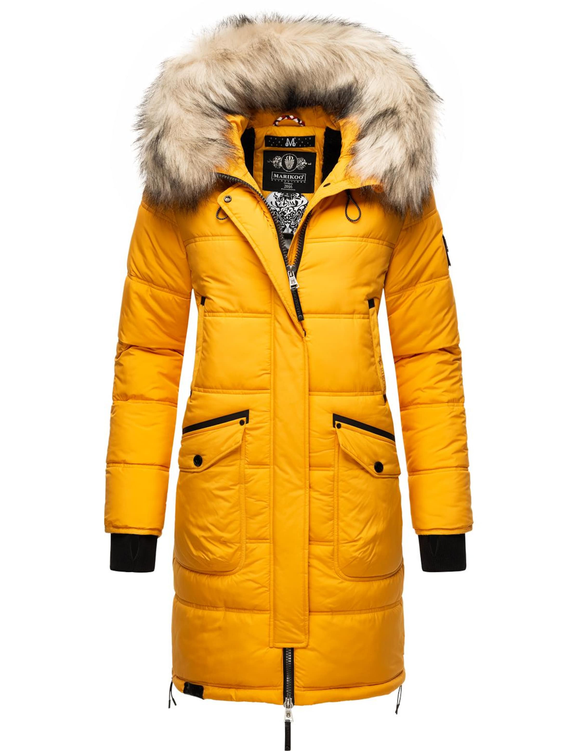 Cappotto invernale 'Chaskaa' di MARIKOO in giallo: frontale