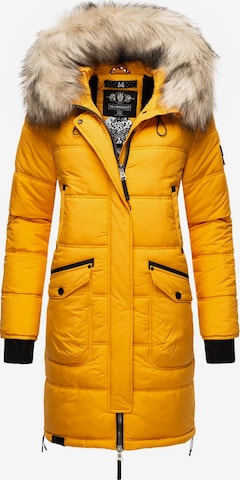 MARIKOO Winter Coat 'Chaskaa' in Yellow: front