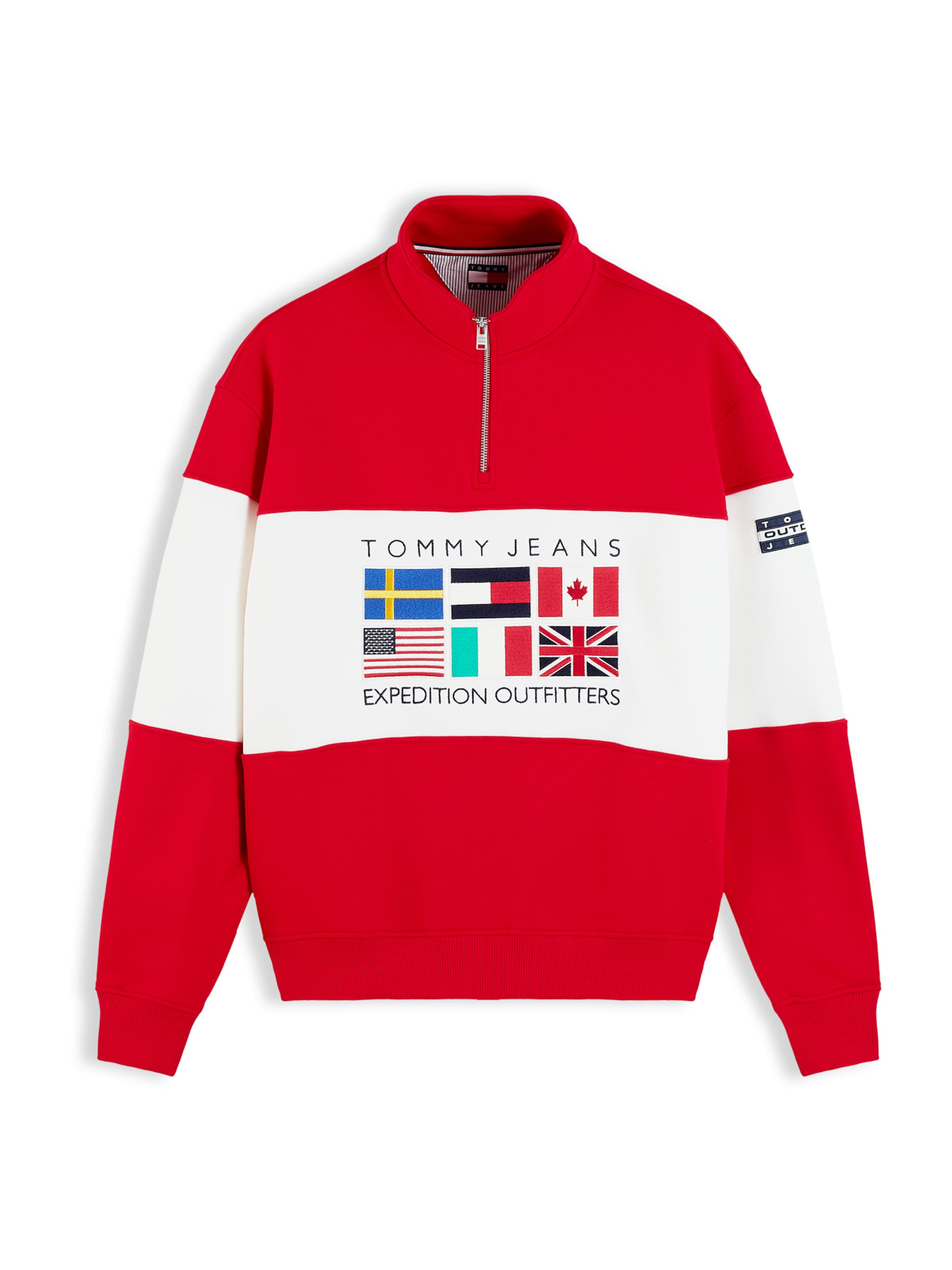 Tommy Jeans Sweatshirt in Rood: voorkant
