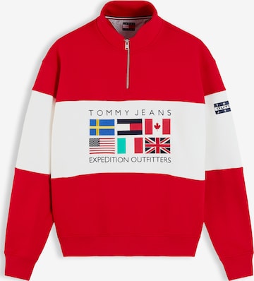 Tommy Jeans Mikina - Červená: predná strana