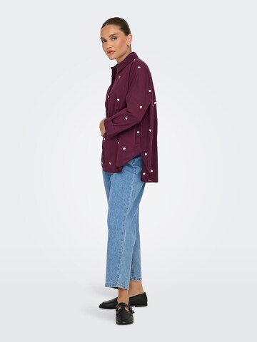Chemisier 'ONLNEW LINA GRACE' ONLY en rouge