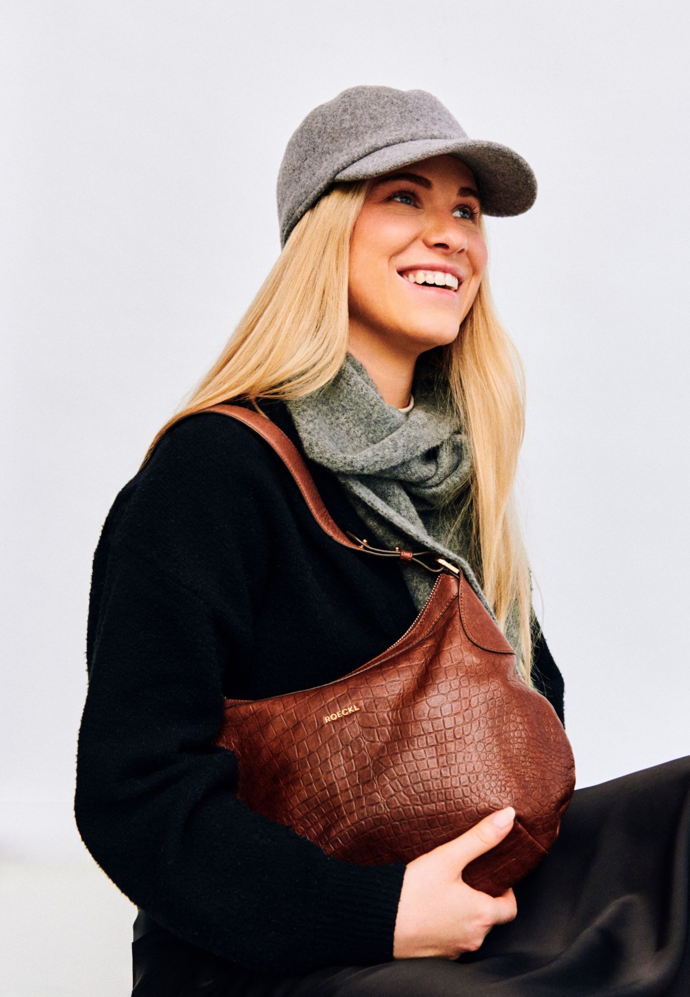 Bonnet 'BEL AIR DAMEN' Roeckl en gris : devant