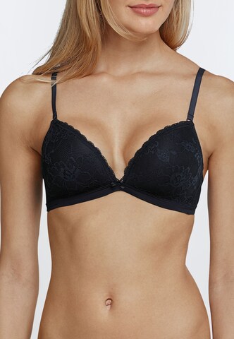 SCHIESSER T-shirt Bra 'Pure Lace' in Blue: front