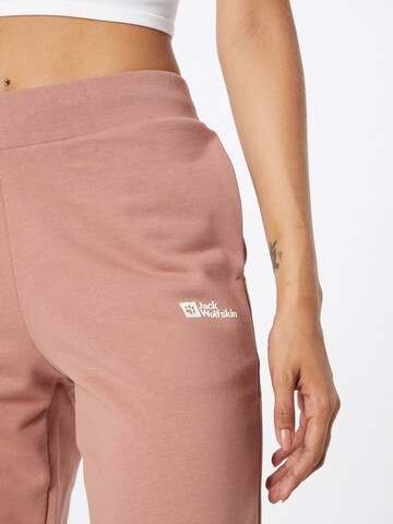 JACK WOLFSKIN Tapered Sporthose in Pink