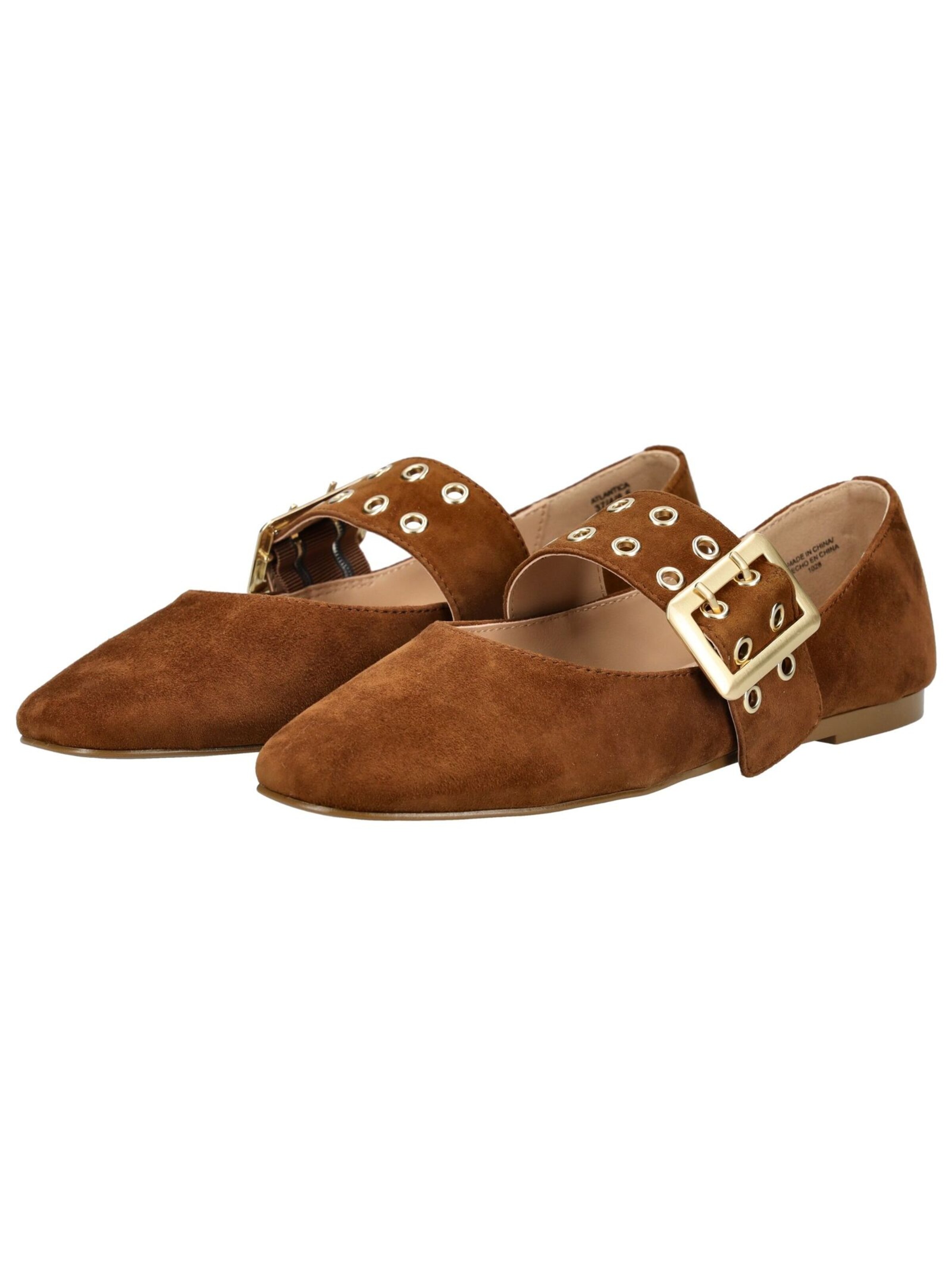 STEVE MADDEN Ballet Flats with Strap in Brown