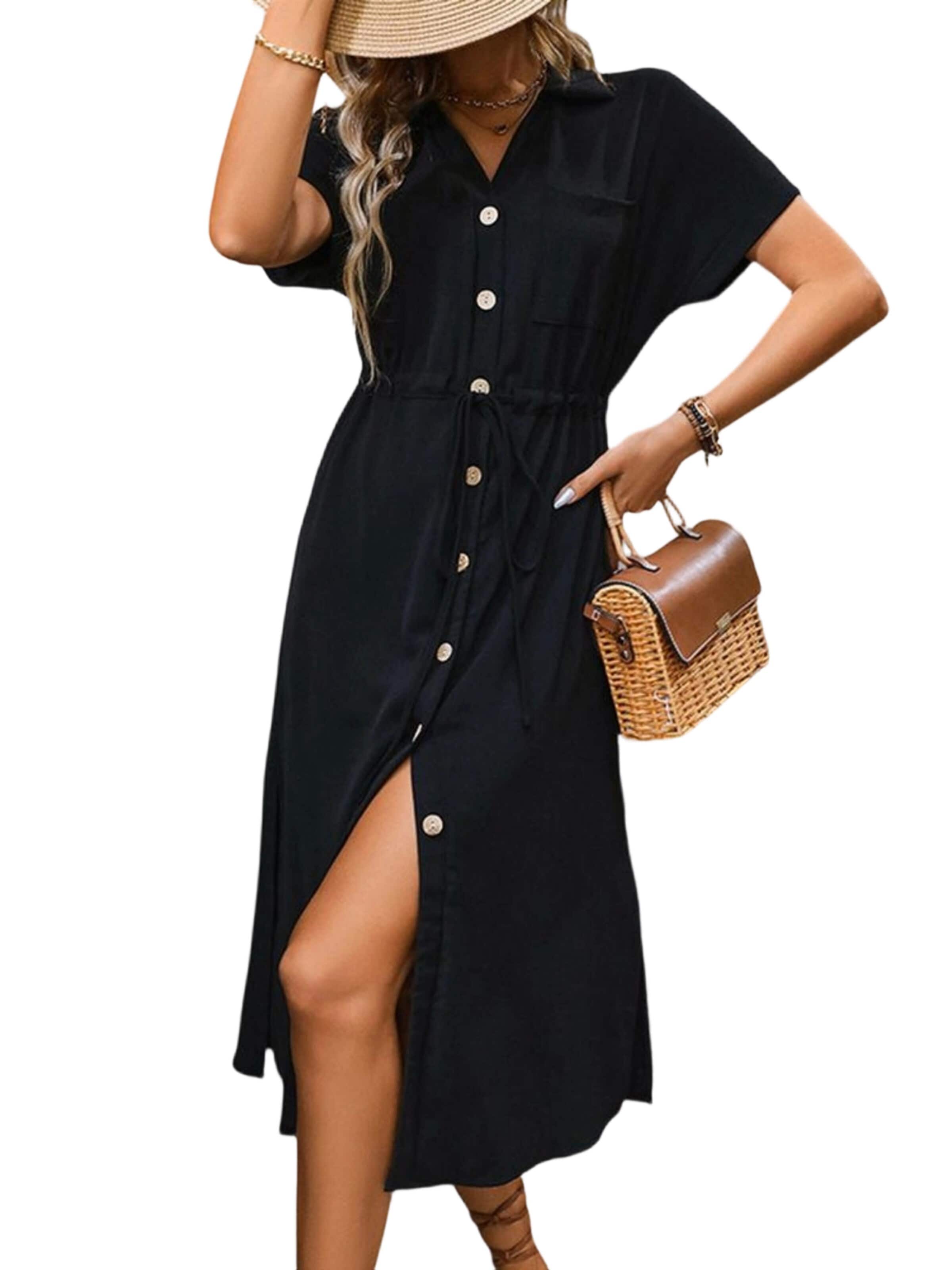 Yesfashion Sukienka w kolorze czarny