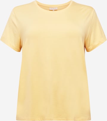 T-shirt ONLY Carmakoma en jaune : devant