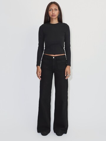 Dr. Denim Slimfit Jeans 'Drdenimzihla Mid Wide Patch Pocket'‌‌‌‌‌‌ in Schwarz