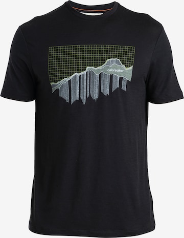 ICEBREAKER Funkcionalna majica 'Tech Lite III' | črna barva: sprednja stran