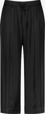 TAIFUN Wide leg Pleated Pants in Black: front