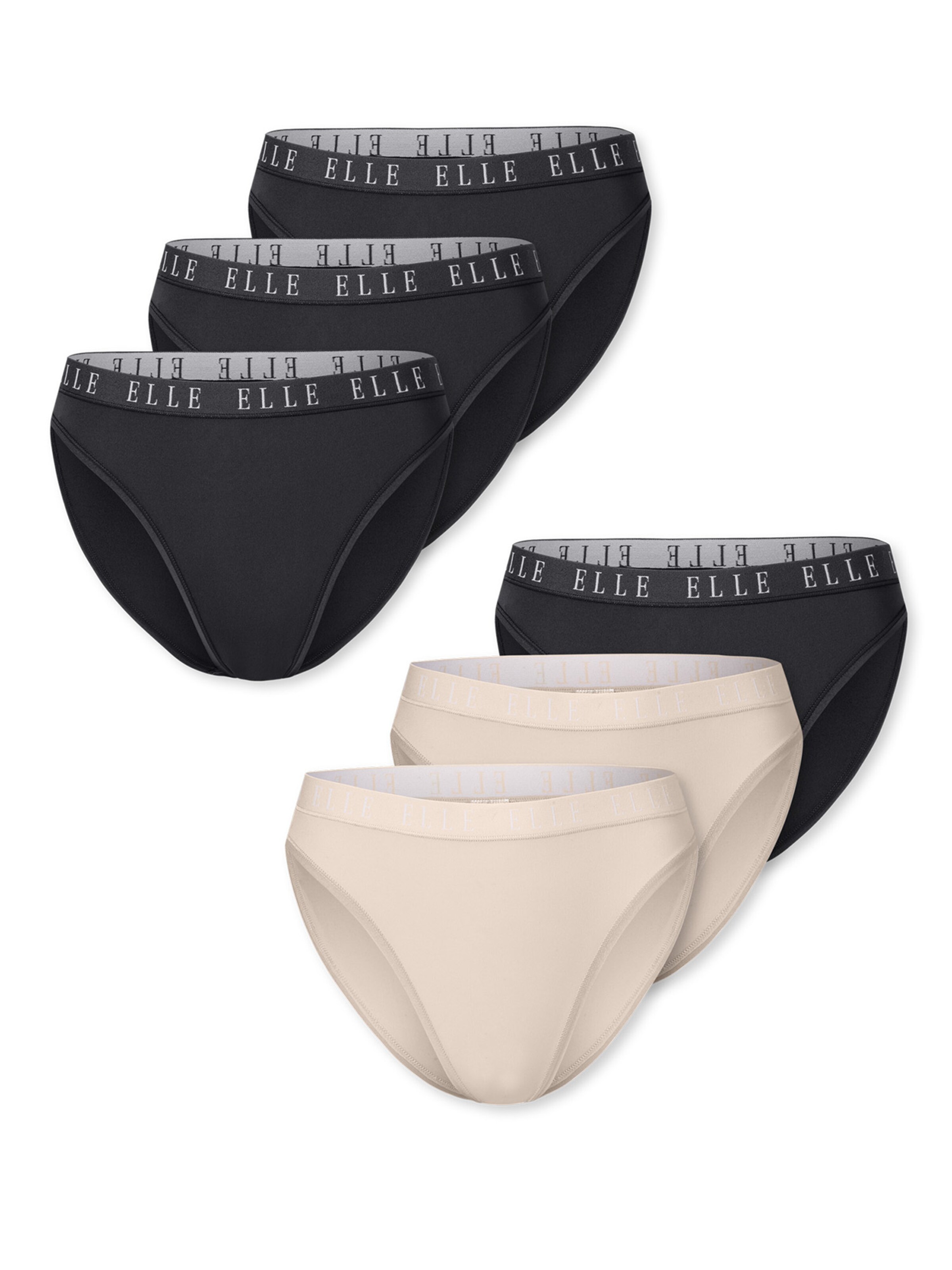 ELLE Slip ' High Leg - ELLE LOGO ' in Gemengde kleuren: voorkant