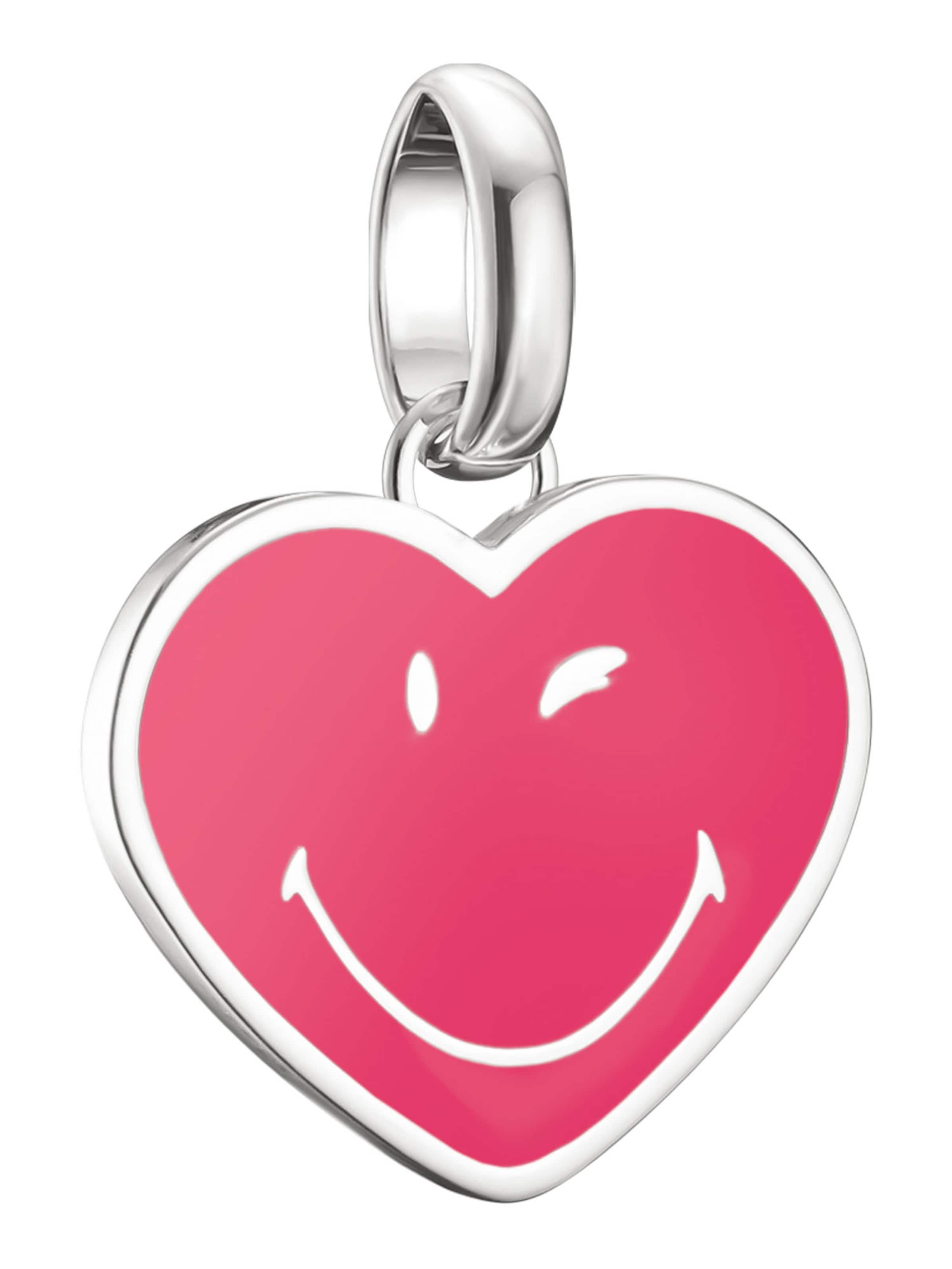Thomas Sabo Anhänger 'Smileyworld® Heart Charm' in Silber: Vorderseite