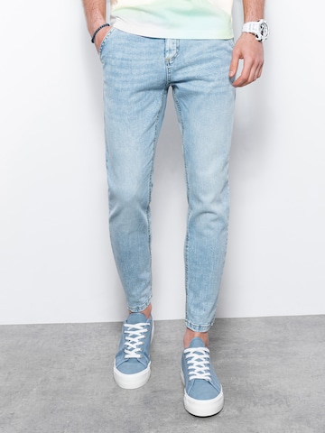 Ombre Slimfit Jeans 'P1077' in Blauw: voorkant