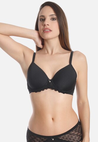 sassa T-shirt Bra 'BEAUTIFUL CLASSIC' in Black