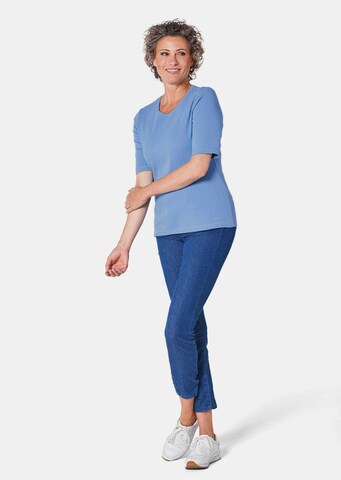 Goldner Shirt in Blau