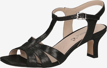 CAPRICE Strap Sandals in Black: front