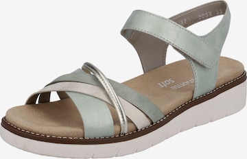 REMONTE Strap Sandals in Green: front