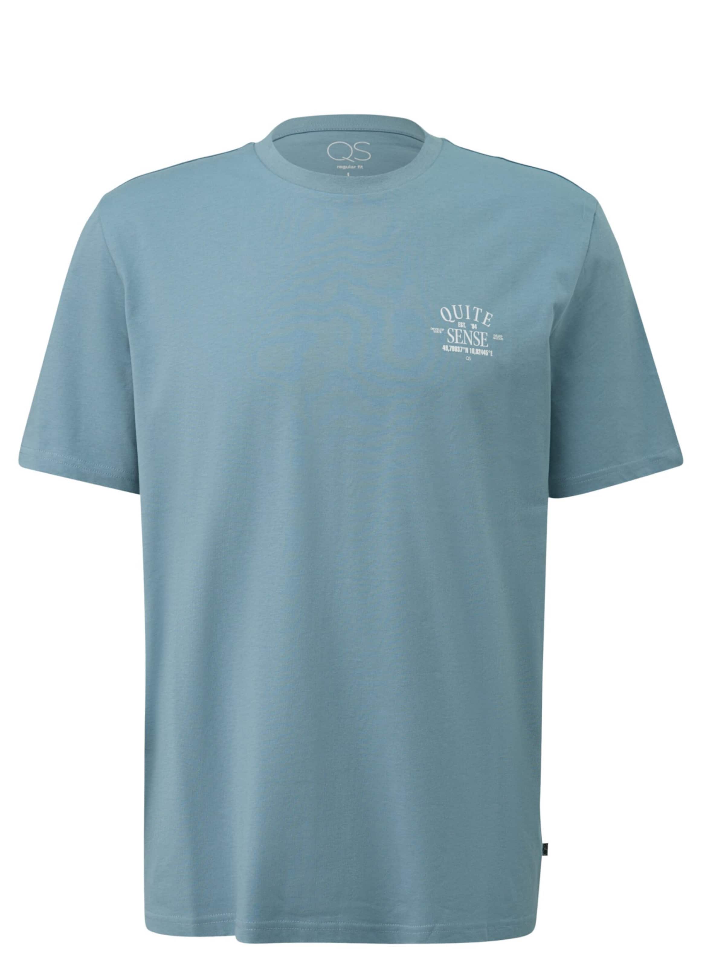 QS Shirt 'Q/S designed by - Heren t-shirt' in Blauw: voorkant