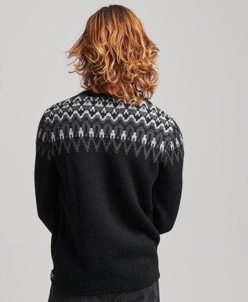 Superdry Pullover 'Vintage Fairisle' in Schwarz