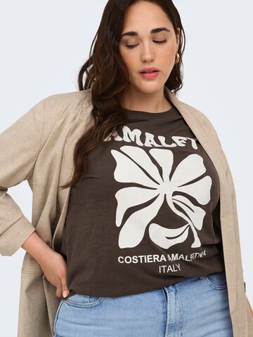 T-shirt 'CARESMA' ONLY Carmakoma en marron