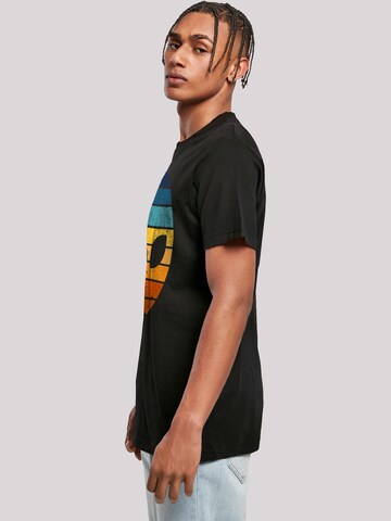 T-Shirt 'Alien Sonnenuntergang Retro' F4NT4STIC en noir