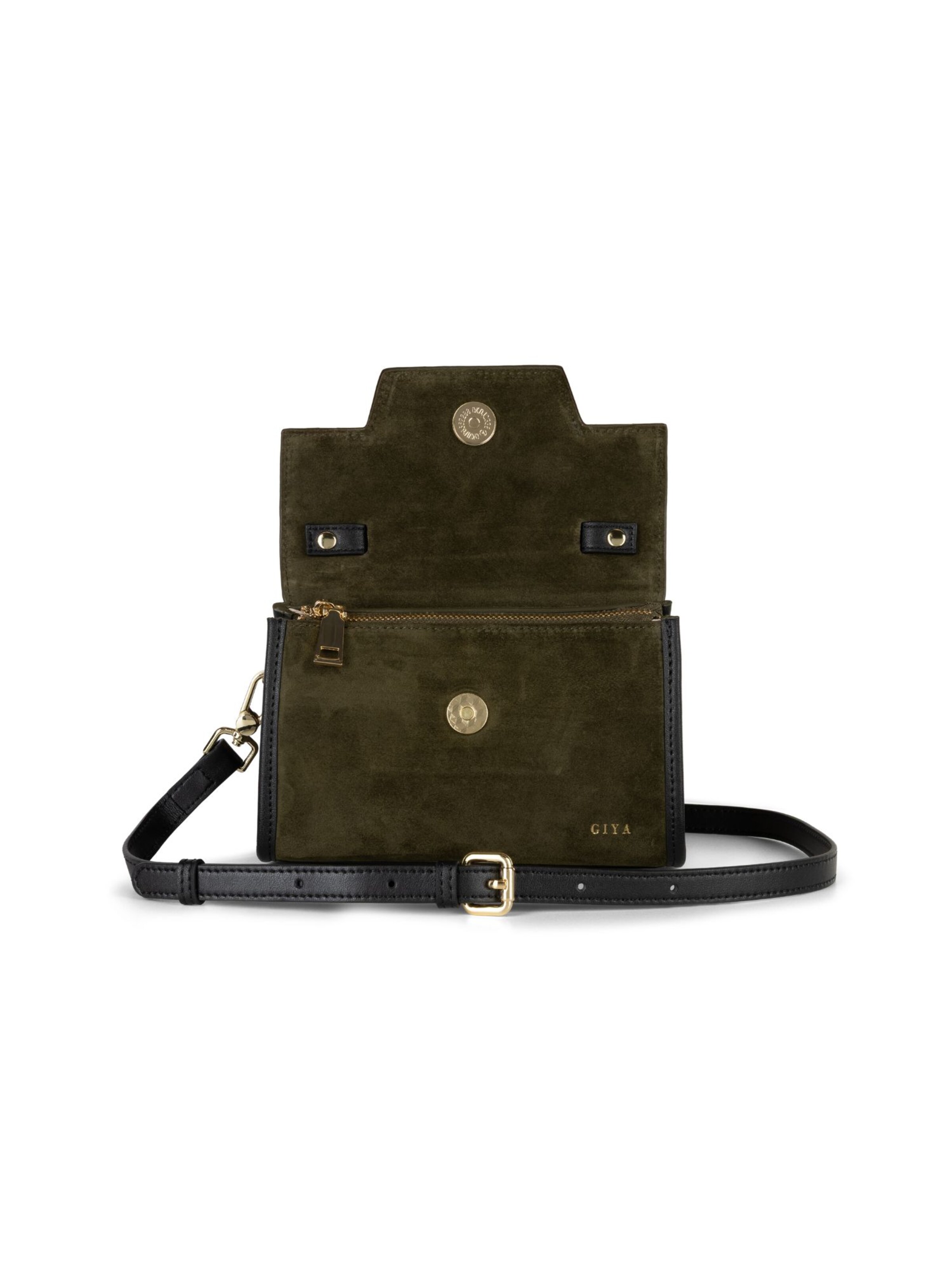 GIYA Amsterdam Handbag 'The Maya bag - olive green' in Green