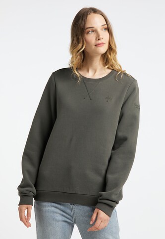 Sweat-shirt Schmuddelwedda en vert : devant