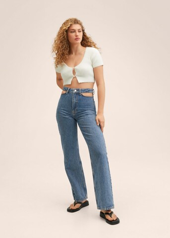 Wide leg Jeans de la MANGO pe albastru