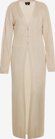 NAEMI Knitted Coat in Beige: front