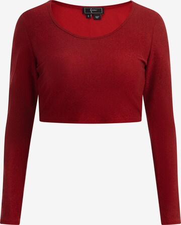 faina Top in Rood: voorkant