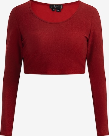 faina Top in Rood: voorkant