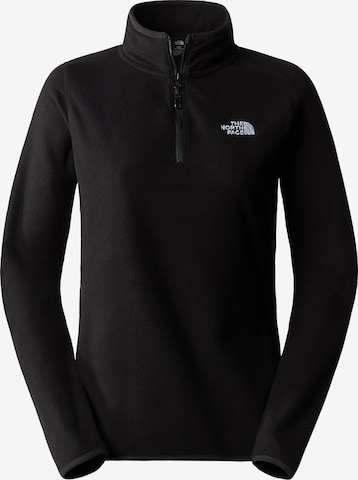 THE NORTH FACE Sportpullover '100 Glacier' in Schwarz: Vorderseite