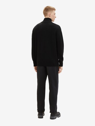 TOM TAILOR DENIM Pullover in Schwarz