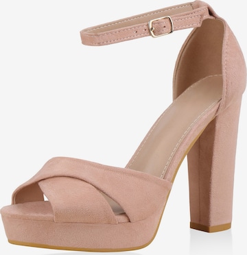 Van Hill Sandale 'Arabella' in Beige: Vorderseite