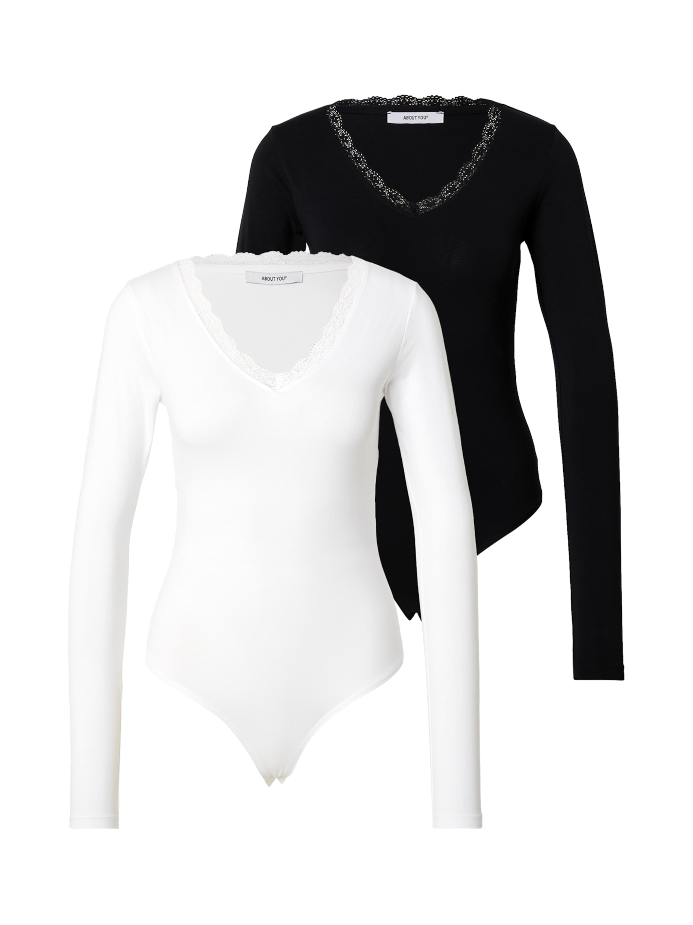 ABOUT YOU Tričkové body 'Lisette' – černá: přední strana