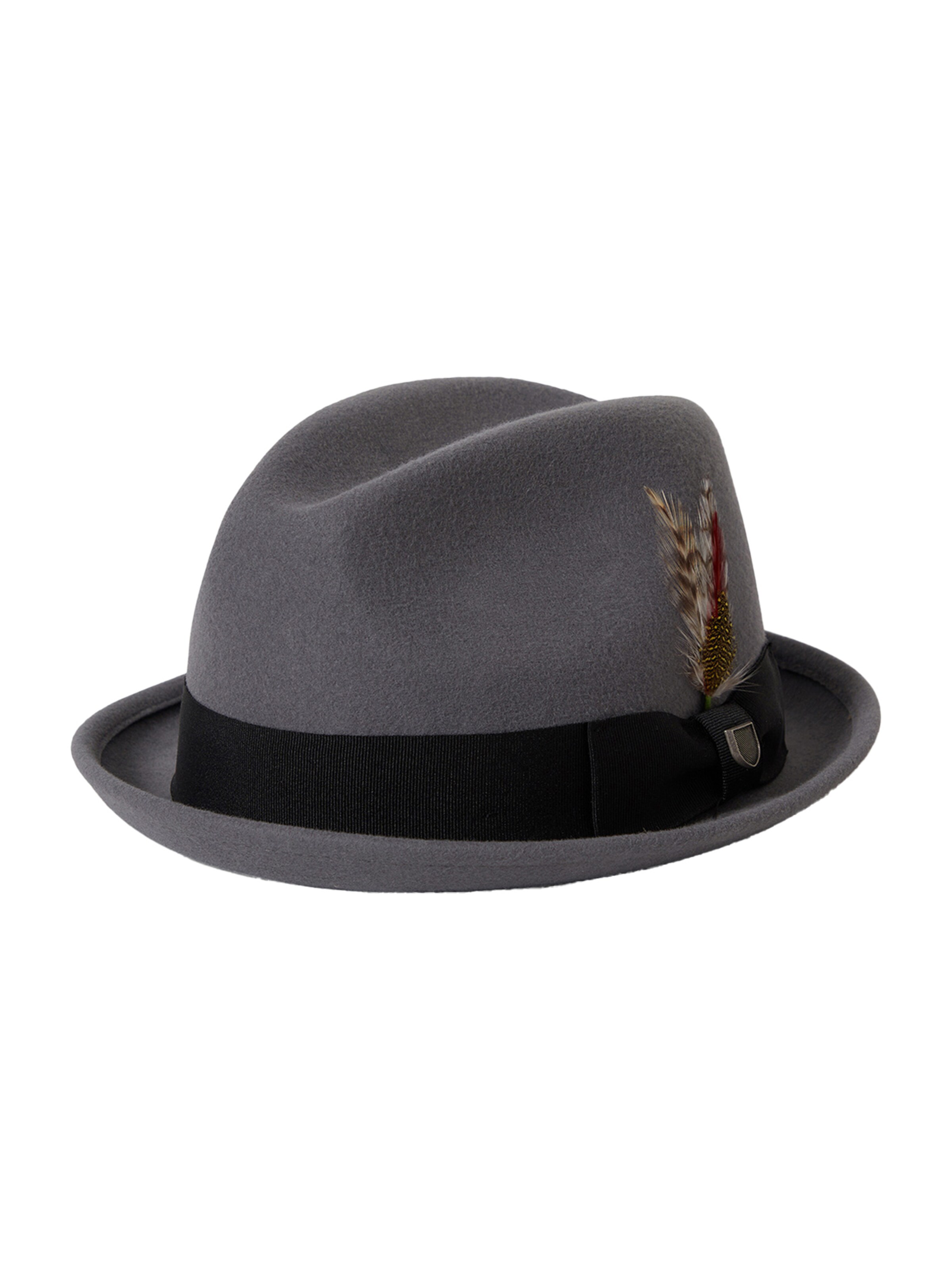 Cappello per costume tradizionale 'GAIN FEDORA' di Brixton in grigio: frontale