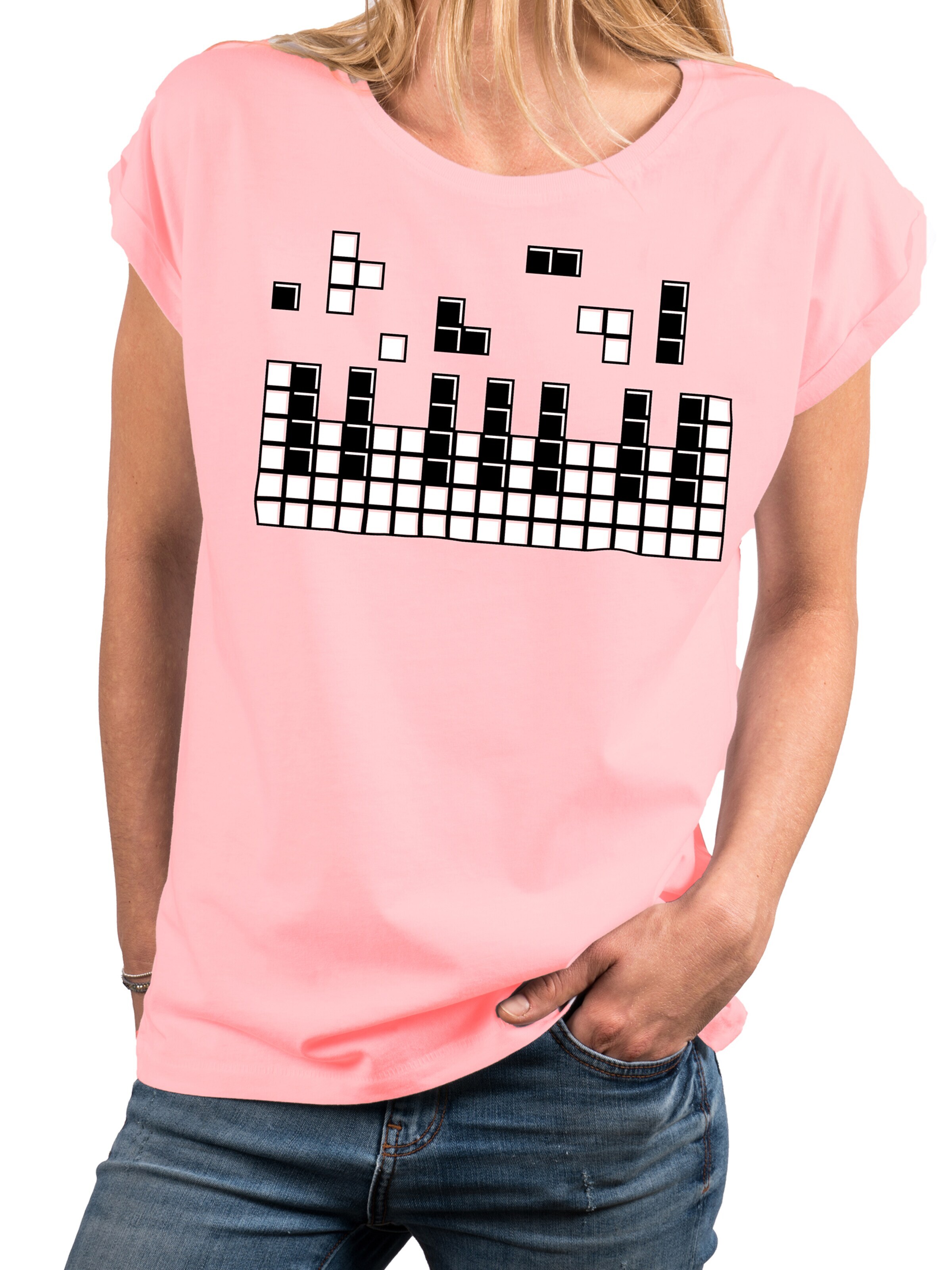 MAKAYA Shirt 'Piano' in Pink