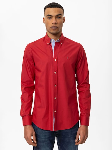 By Diess Collection Regular fit Overhemd in Rood: voorkant
