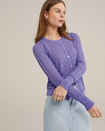 WE Fashion Knit cardigan in Purple