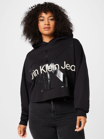 Calvin Klein Jeans Curve Sweatshirt in Schwarz: predná strana