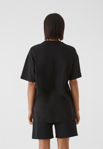 9N1M SENSE Shirt 'Flower 2' in Black