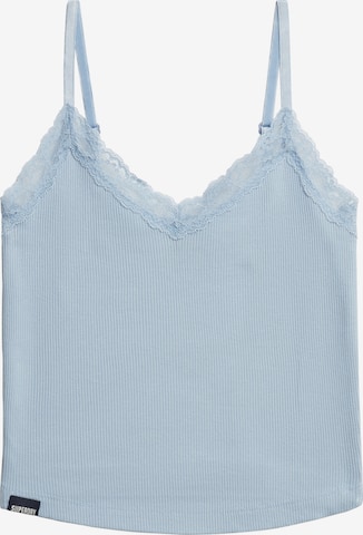 Superdry Top 'Essential' in Blauw: voorkant