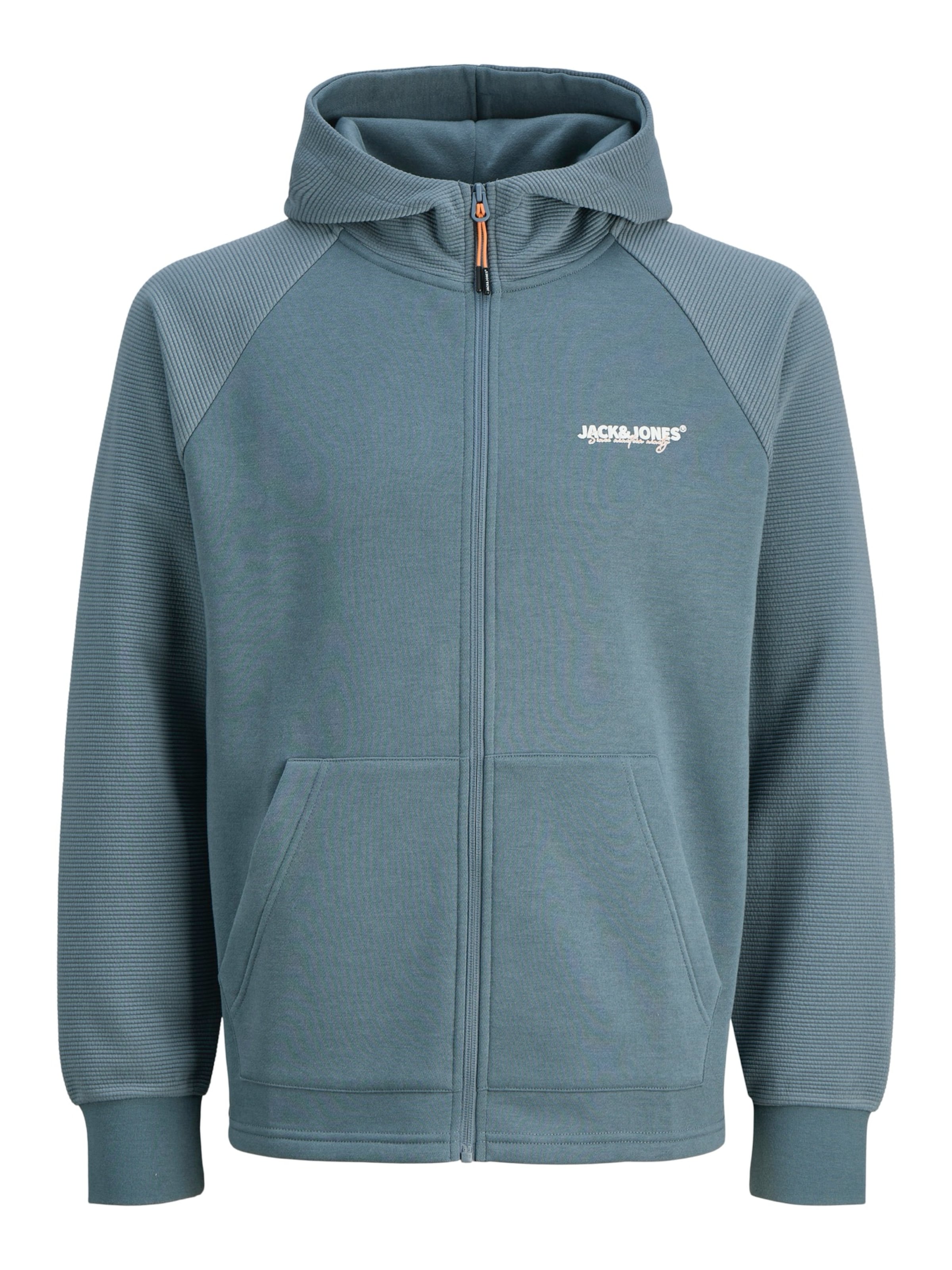 JACK & JONES Sweatjacke 'JJThatcher' in Blau: Vorderseite