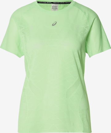 žalia ASICS Sportiniai marškinėliai 'METARUN': priekis