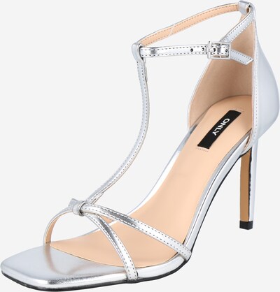 ONLY Sandales à lanières 'ALYX-5' en argent, Vue avec produit