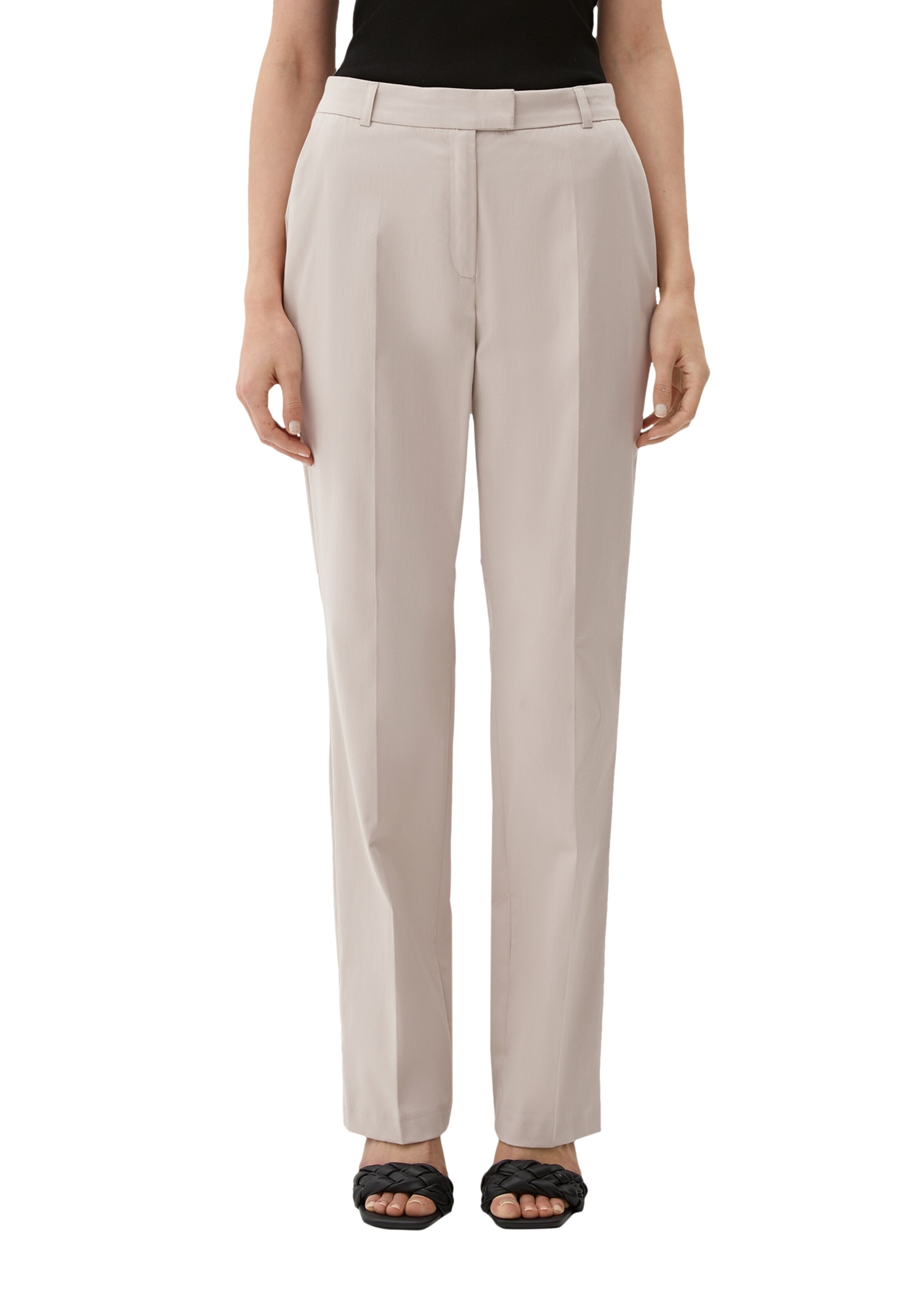 Regular Pantalon à plis s.Oliver BLACK LABEL en beige : devant