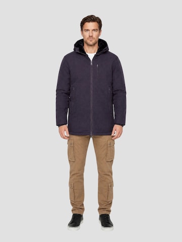 Manteau mi-saison Schott NYC en bleu : devant